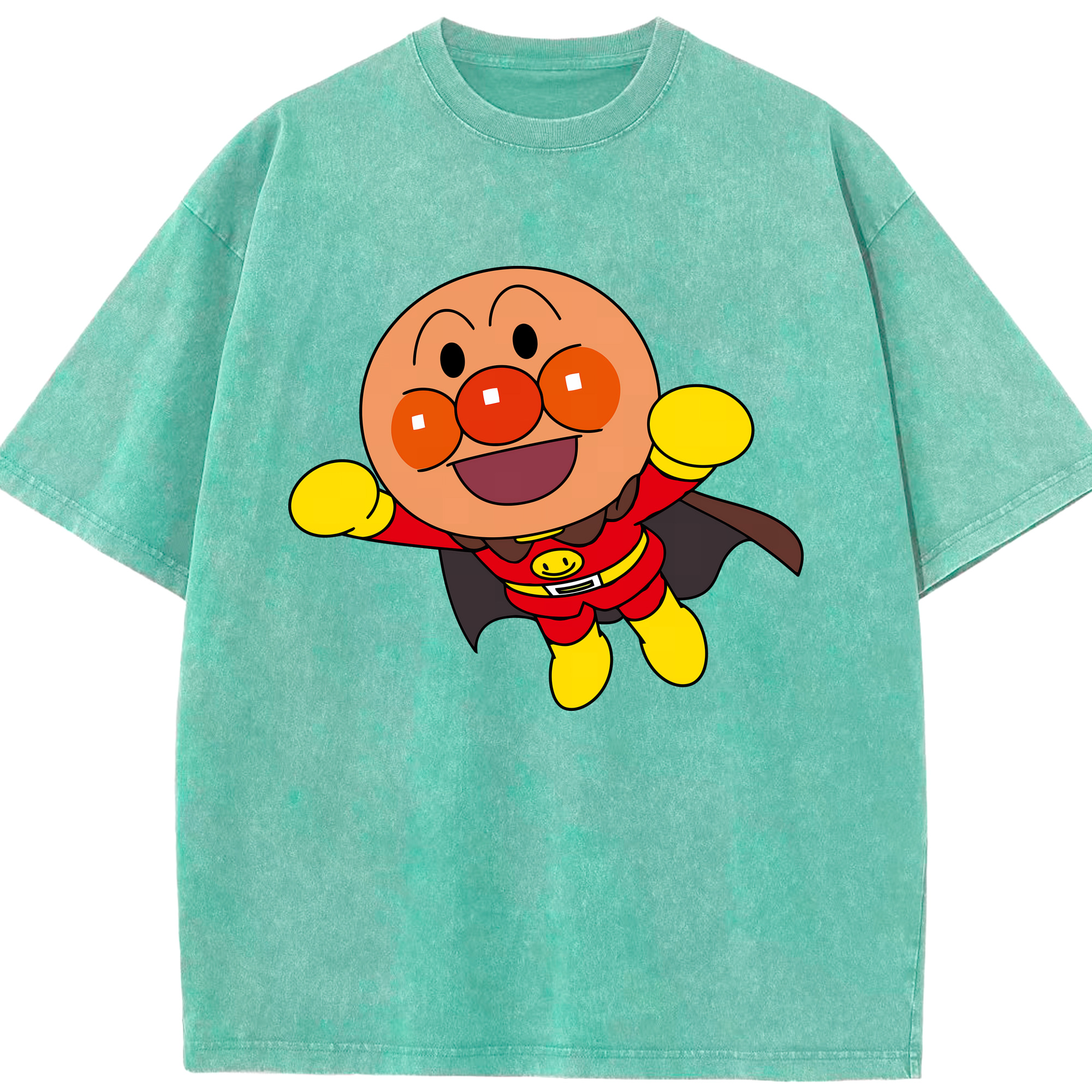 （画像用） アンパンマン Anpanman 綿100% ヴィンテージ風 半袖Tシャツ（フロントプリント）
